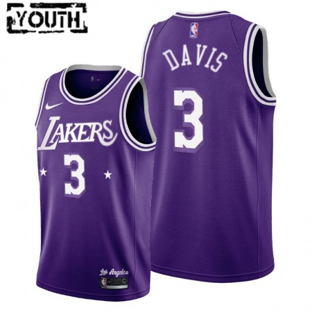 Maillot Basket Los Angeles Lakers Anthony Davis 3 Nike 2021-22 City Edition Throwback 60s Swingman - Enfant
